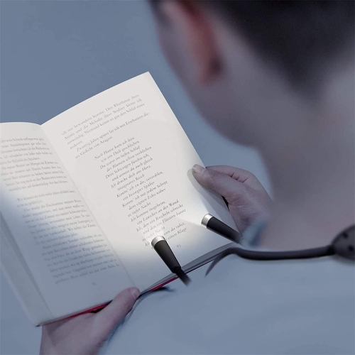 YOULIGHTS LED Neck Light Eye Protection Book Light, Reading Light with 3 Brightness Levels, Rechargeable Bendable Arm, Suitable for Knitting,