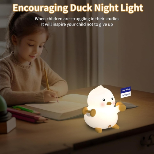 YOULIGHTS Duck Night Light, Cute Light for Kids, Soft Toddler Night Light, 3-Level Dimmable Rechargeable , 30 Minutes Timer Silicone Baby Night