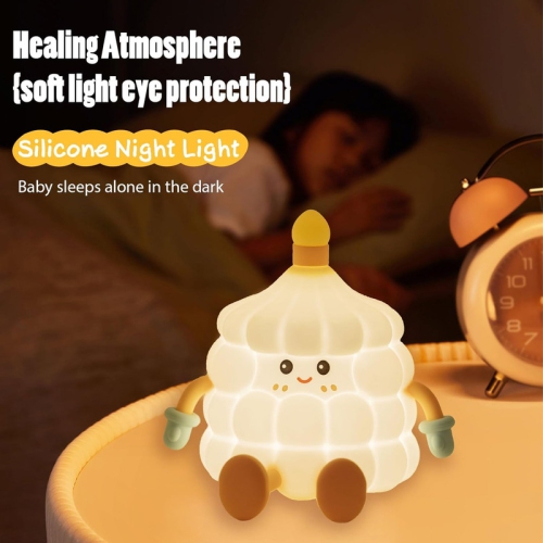 YOULIGHTS Cake Night Light,Cute Lamp, Soft Silicone Touchable Lamp with 30 Minutes Timer & USB,Rechargeable Dimmable Bedside Lamp for Kid Bedroom