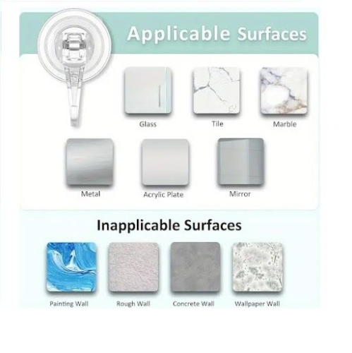 2Pcs Vacuum Razer Suction Waterproof Shower Razor Holder Removable & Reusable Suction