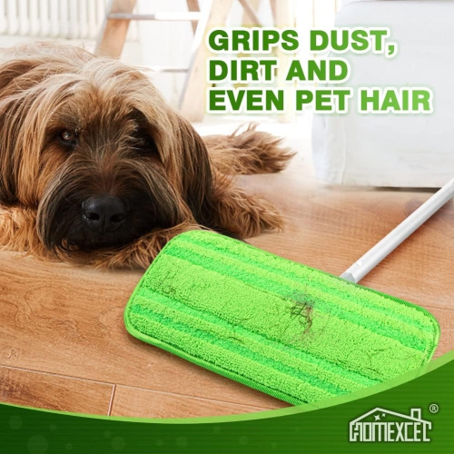 HOMEXCEL Microfiber Mop Pads Compatible with Swiffer Sweeper Mops, Reusable and Machine Washable Floor Mop Pad Refills, Mop Head Replacements for