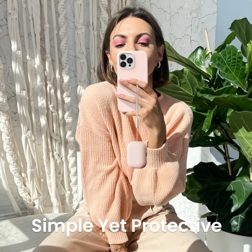 ORNARTO for AirPods Pro 2 Case, Protective Liquid Silicone Case Cover for AirPods Pro 2nd Generation with Lanyard Soft Skin Front LED Visible