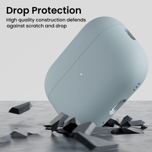 ORNARTO for AirPods Pro 2 Case, Protective Liquid Silicone Case Cover for AirPods Pro 2nd Generation with Lanyard Soft Skin Front LED Visible