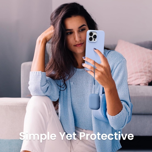 ORNARTO for AirPods Pro 2 Case, Protective Liquid Silicone Case Cover for AirPods Pro 2nd Generation with Lanyard Soft Skin Front LED Visible