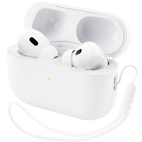 ORNARTO for AirPods Pro 2 Case, Protective Liquid Silicone Case Cover for AirPods Pro 2nd Generation with Lanyard Soft Skin Front LED Visible