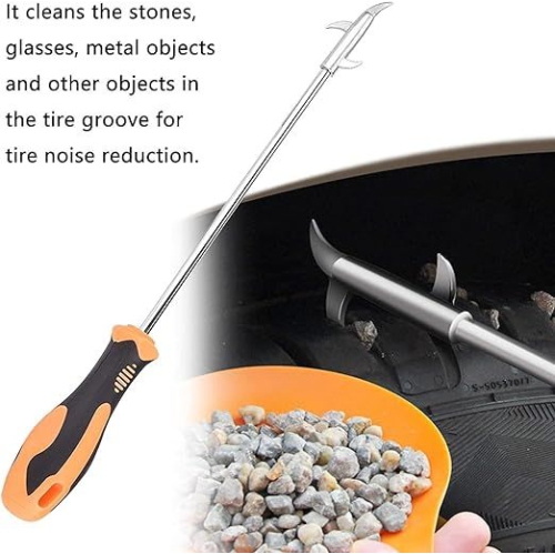 Automotive Tire Stone Cleaning Hook Multifunctional Portable Tire Stone Removal Tool Stainless Steel Car Tyre Protector Repair Tool Wheel Cleaning