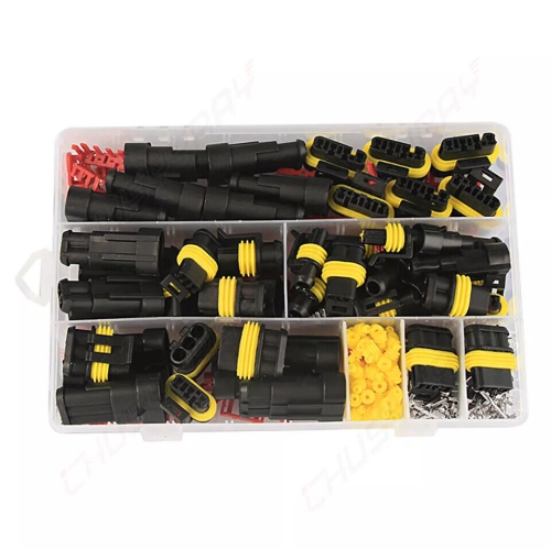 352Pcs connecteurs électriques pour l'auto, bornes étanches pour l'auto, connecteurs à broches, connecteurs de fils électriques, kit de fiches pour