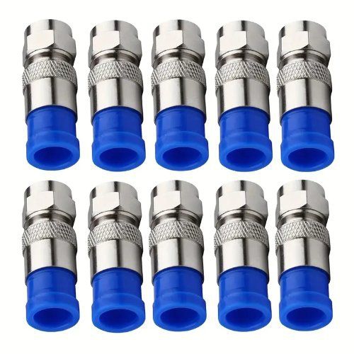 ISTAR  10PCs Rg6 Compression Connector Waterproof Connection F Type Compression Connector