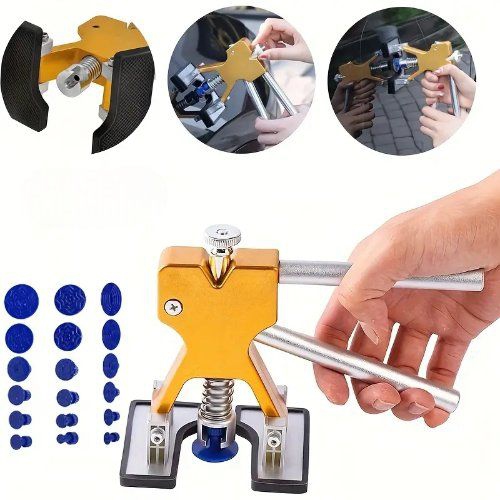 Paintless Car Dent Removal Tool Kit - Get Professional-Level Auto Body Repair Results in Minutes