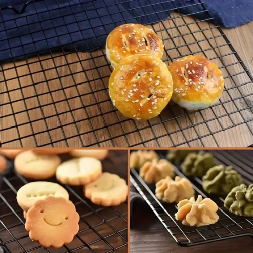 Grille de refroidissement antiadhésive en acier inoxydable pour la cuisson – la grille de cuisson est faite de métal pur de haute qualité, sans