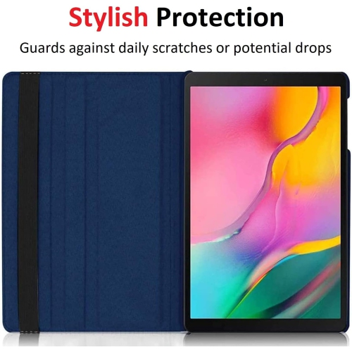 Rotating Case for Samsung Galaxy Tab A9 8.7", 360 Degree Stand [Auto Sleep/Wake] Flip Leather Smart Tablet Cover