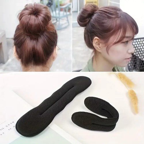 Black Juda Maker Magic Beauty Hairstyle Foam Sponge, Hair Accessories For Women and Girls