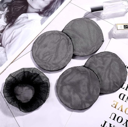 10pcs Black Bun Hair Nets Stretch Reusable Elastic Mesh Bun Cover Ballerina Dancer Bank Clerk