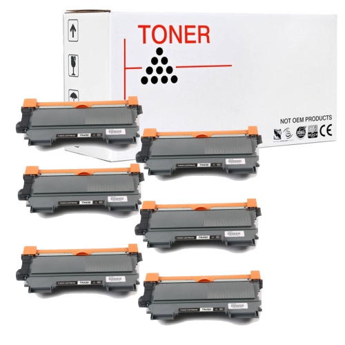 MAX SAVING  - 6 Toner Cartridge Tn450 Compatible for Brother Tn450 Dcp-7060D, Dcp-7065, Hl-2220, Hl-2230, Hl-2240, Hl-2242D, Hl-2250Dn, Mfc-7360