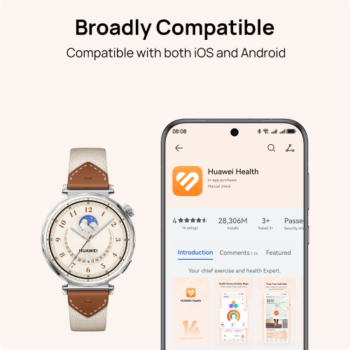 HUAWEI WATCH GT 5 46mm Smartwatch, up to 14 Days Battery Life, All new Running and Cycling Sports Smart Watch, Sharp Edged Design, Health Tracking,