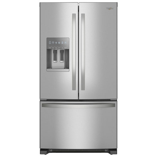 Whirlpool 36" 24.7 Cu. Ft. French Door Refrigerator with Water & Ice Dispenser - Stainless Steel