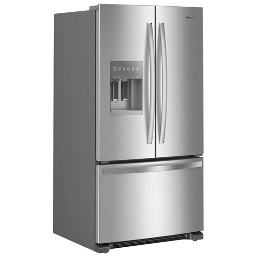 Whirlpool 36" 24.7 Cu. Ft. French Door Refrigerator with Water & Ice Dispenser - Stainless Steel