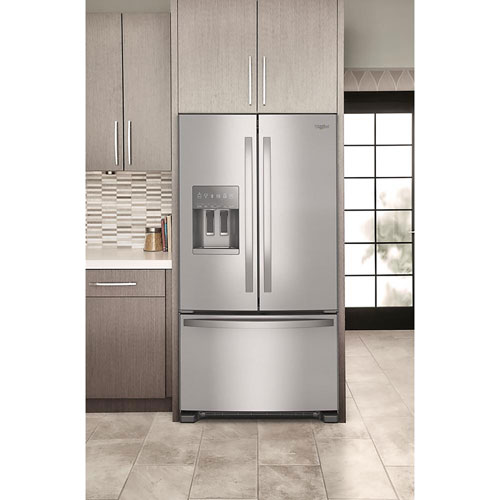 Whirlpool 36" 24.7 Cu. Ft. French Door Refrigerator with Water & Ice Dispenser - Stainless Steel