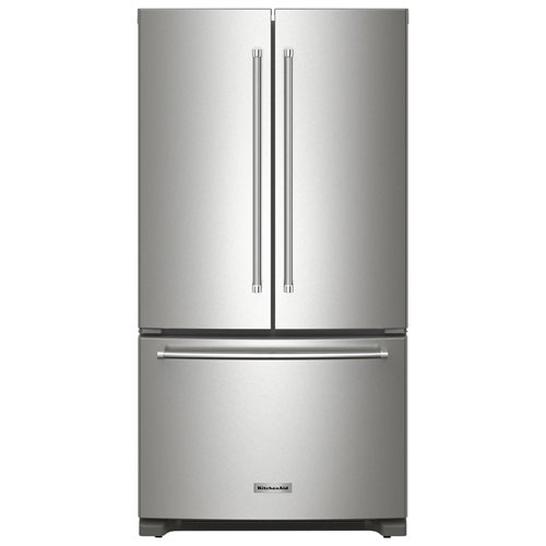 KitchenAid 36" 20 Cu. Ft. French Door Refrigerator with Water Dispenser - Stainless Steel