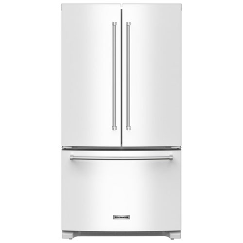 KitchenAid 36" 20 Cu. Ft. French Door Refrigerator with Water Dispenser - White