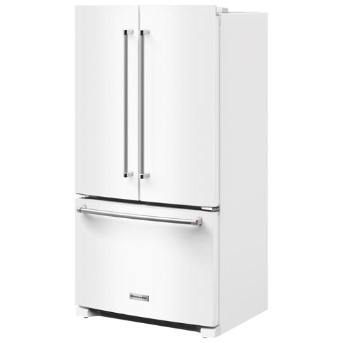 KitchenAid 36" 20 Cu. Ft. French Door Refrigerator with Water Dispenser - White
