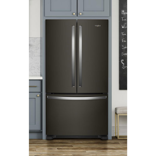 Whirlpool 36" 20 Cu. Ft. French Door Refrigerator with Water Dispenser - Black Stainless Steel