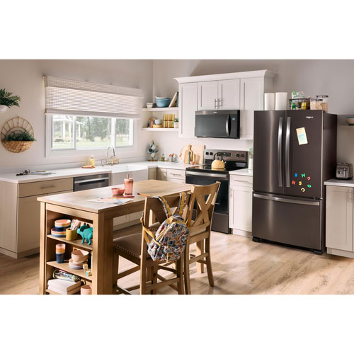 Whirlpool 36" 20 Cu. Ft. French Door Refrigerator with Water Dispenser - Black Stainless Steel