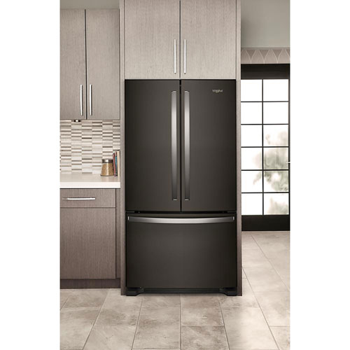 Whirlpool 36" 20 Cu. Ft. French Door Refrigerator with Water Dispenser - Black