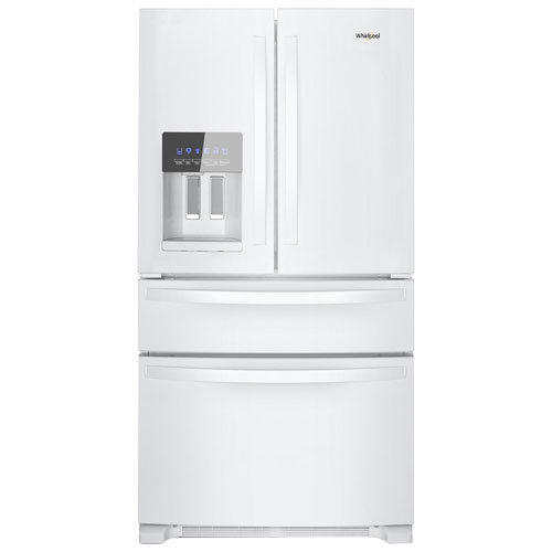 Whirlpool 36" 24.5 Cu. Ft. French Door Refrigerator with Water & Ice Dispenser - White