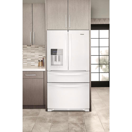 Whirlpool 36" 24.5 Cu. Ft. French Door Refrigerator with Water & Ice Dispenser - White
