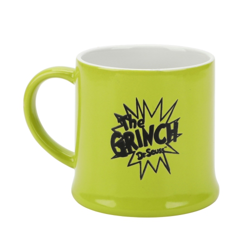 The Grinch Upside-Down Character 16 Oz Wax Resistant Green Ceramic Mug
