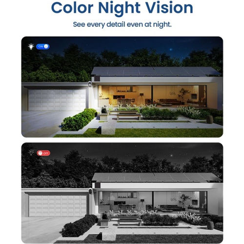 aosu 2K Security Camera Wireless Outdoor, Solar Powered Security Camera with Spotlight