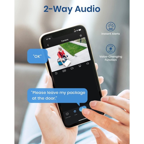 aosu 2K Security Camera Wireless Outdoor, Solar Powered Security Camera with Spotlight