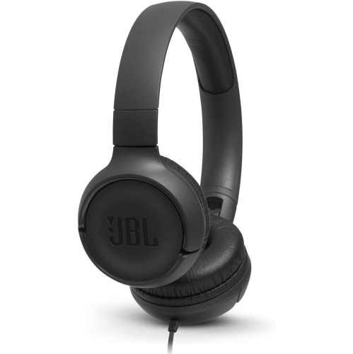JBL Tune 500 Wired On-Ear Headphones with One-Button Remote/Mic - Black