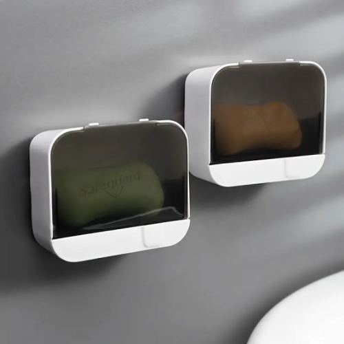 Bathroom Soap Holder Flip Lid Soap StoragePunch Soap Dish With Drain