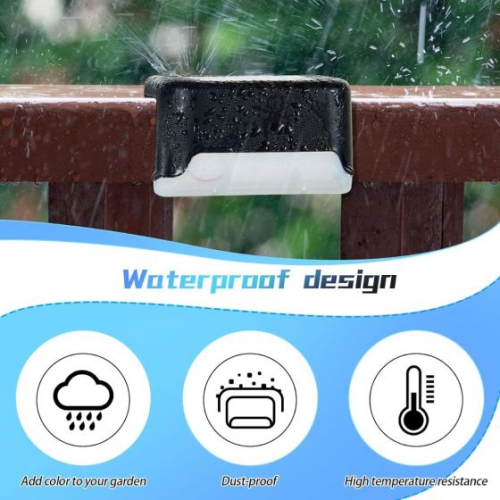 Outdoor Waterproof Solar Deck Lights - Outdoor Stair Lights Waterproof outdoor garden Pathway Yard Stairs Patio stairs Lamps surrounding light Solar