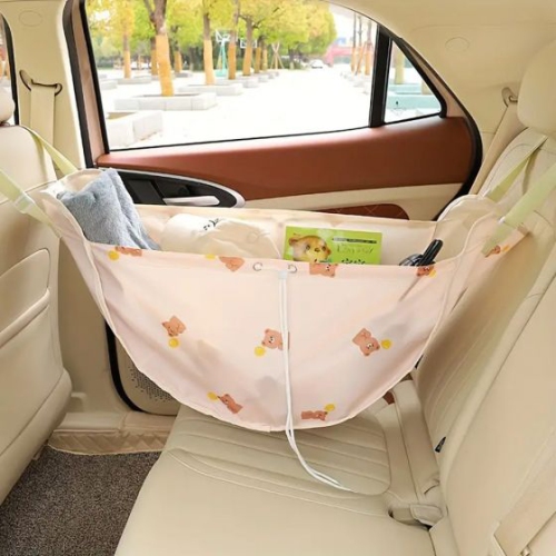 Car Rear Seat Back Hanging Bag - -Large capacity, for kids' toys, coat, purse, snacks, drinks storage even for small pets