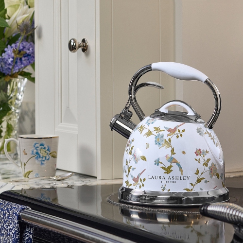 Laura Ashley Stove Top Kettle, Elveden White