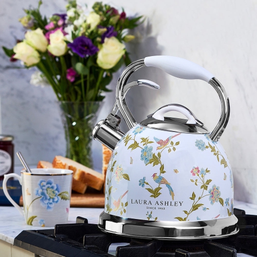 Laura Ashley Stove Top Kettle, Elveden White