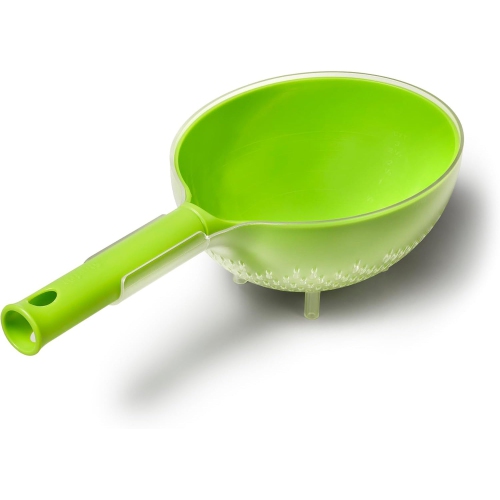 Starfrit - Globe Colander with Easy Drain, 3 Cup Capacity, Dishwasher Safe, Green