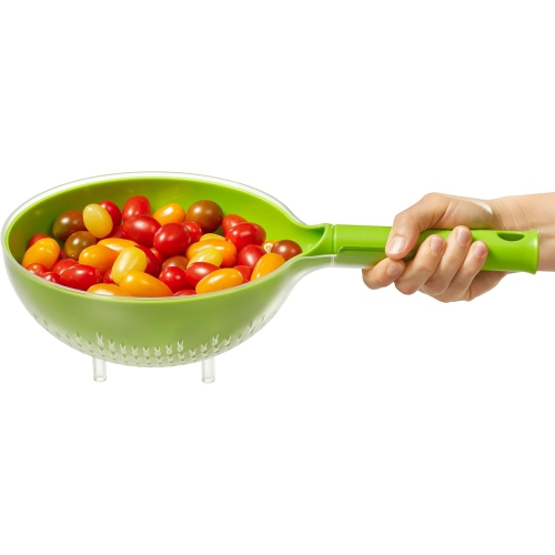 Starfrit – passoire sphérique avec drain facile, capacité de 3 tasses, lavable au lave-vaisselle, vert
