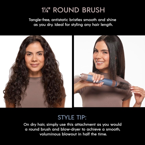 InfinitiPRO - Hot Air Brush/Styling Wand with Attachments, 1200 Watts, Blue