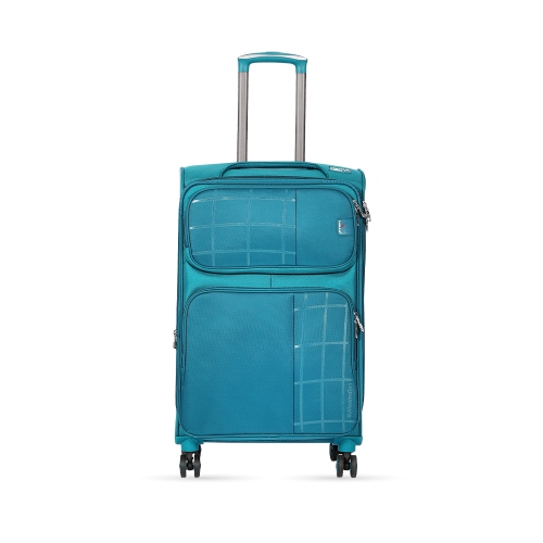 Emblem Falcon 28 Inch Checkin Softside Spinner Luggage , 1200D Lightweight with 360 Degree Wheels, Expandable Trolley Bag, Teal Blue