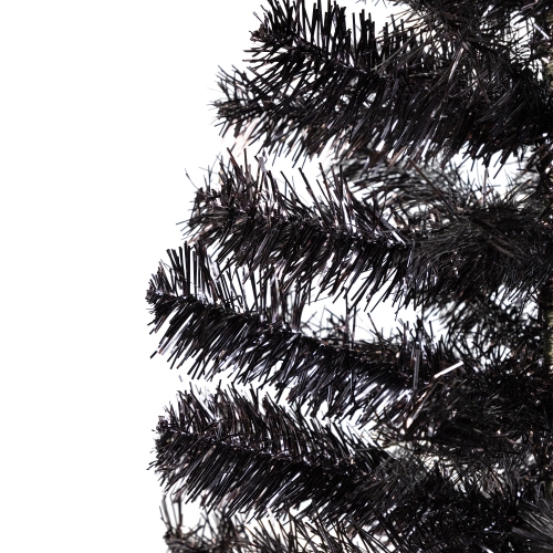 Tinsel Artificial Halloween Tree - 4' - Black - Unlit
