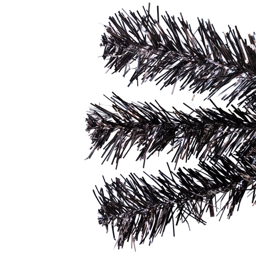 Tinsel Artificial Halloween Tree - 4' - Black - Unlit