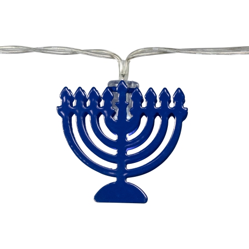 Menorah Hanukkah Light Set - Clear LED - 5' Clear Wire - 10ct