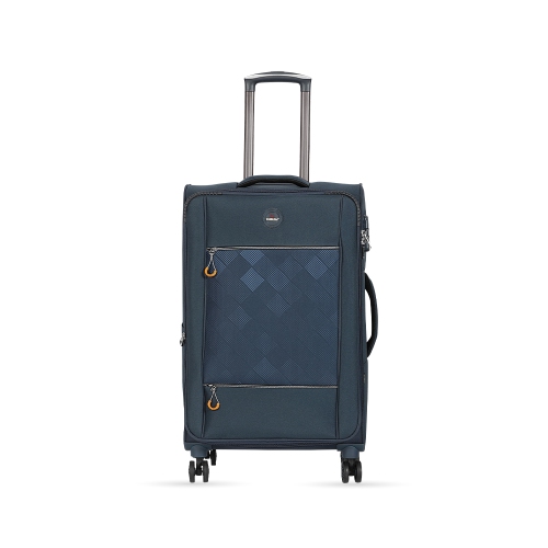 Emblem Duster 28 Inch Checkin Softside Spinner Luggage, 1200D Lightweight with 360 Degree Wheels, Expandable Trolley Bag, Navy Blue