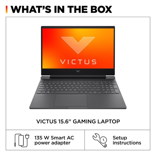 Portable de jeu 144&nbsp;Hz IPS HD intégrale Victus 15,6 po de HP - Ryzen 5-7535HS d'AMD - mémoire 32&nbsp;Go DDR5 Go - Radeon RX 6550&nbsp;M d'AMD -
