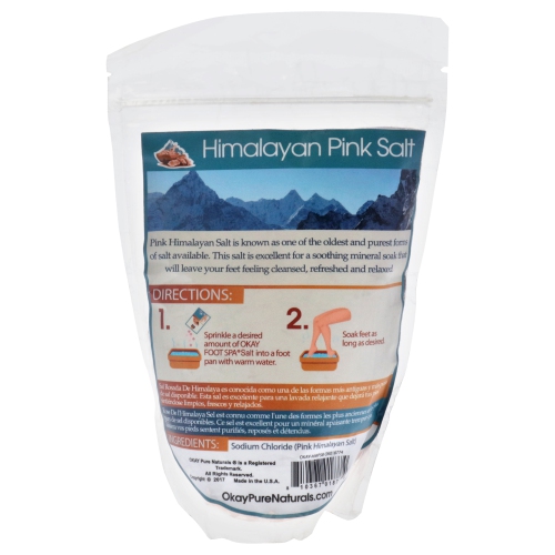 Detox Himalayan Pink Salt d'Okay pour unisexe - sel de bain 8 oz