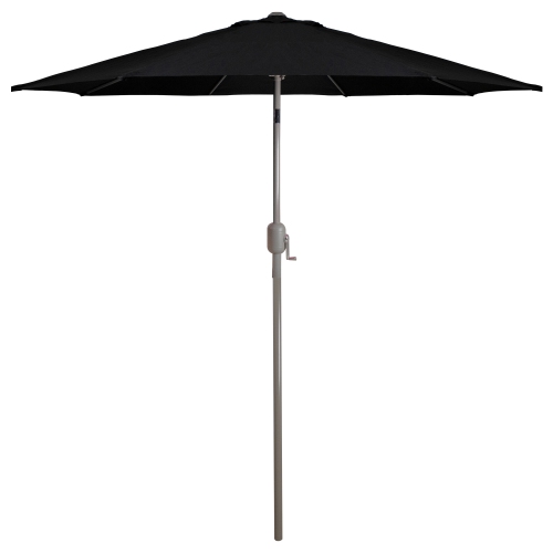 9ft Outdoor Patio Market Umbrella with Hand Crank and Tilt, Black
